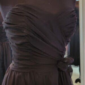 Black bridesmaid flowy dress